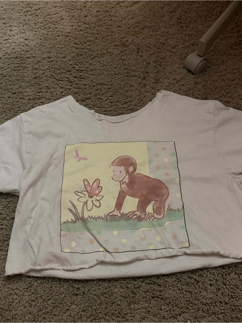 White Kids Monkey Graphic Tee - Casual Cotton Top